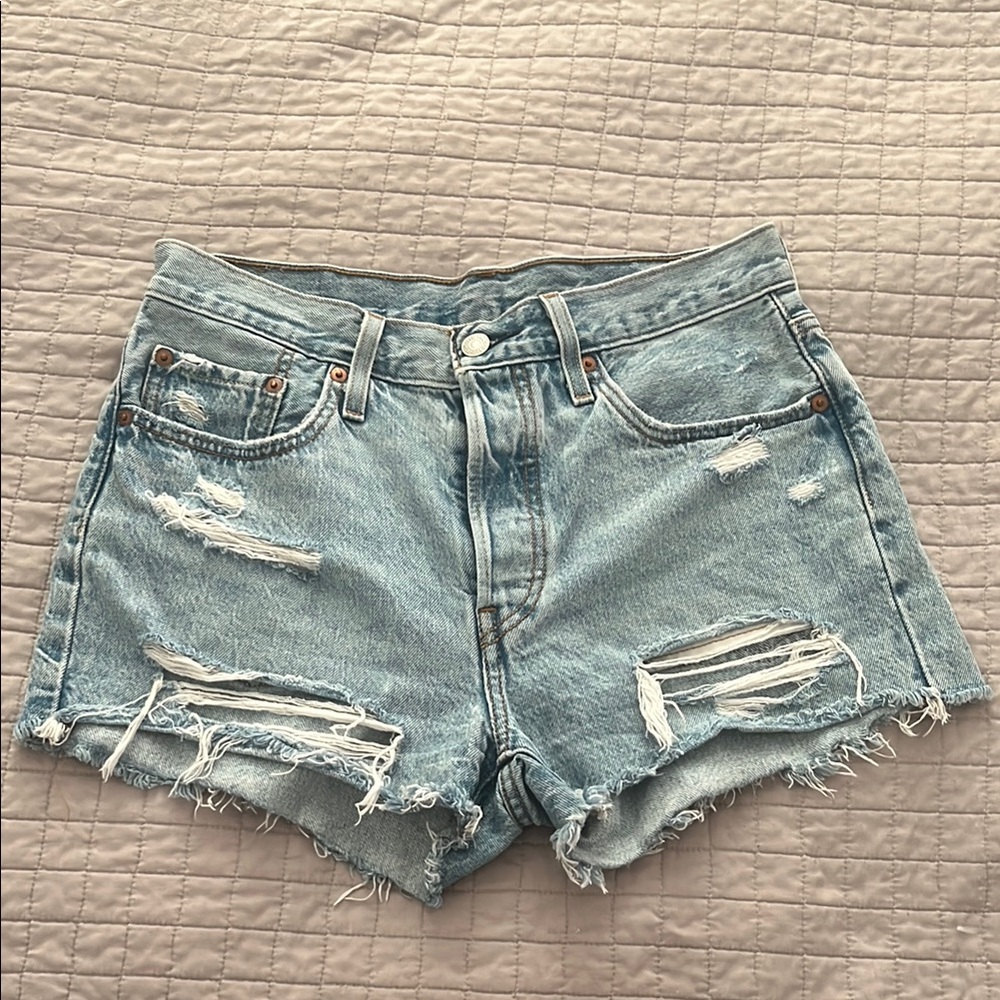 Levi’s 501 Distressed Denim Shorts